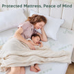 MUXHOMO Premium 100% Waterproof Queen Size Mattress Protector, Breathable Mattress Cover Queen Size Bed, Cooling 3D Air Fabric Bed Pad Cover, Deep Pocket 8