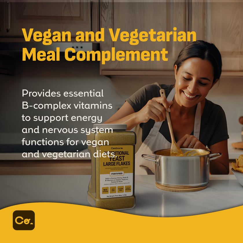 Coolinario Nutritional Yeast, Fortified, Large Flakes (1 GAL - 1.5 LBS) 🍁 All In One Marketplace Canada