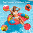 SEETOHOME 3 Pack Pool Floaties for Adults, Inflatable Pool Float Chair Adult Size with Backrest & Cup Holder Floating Pool Chair Floaties for Adults Beaches, Lakes, Rivers, Parties Water Fun 🍁 All In One Marketplace Canada