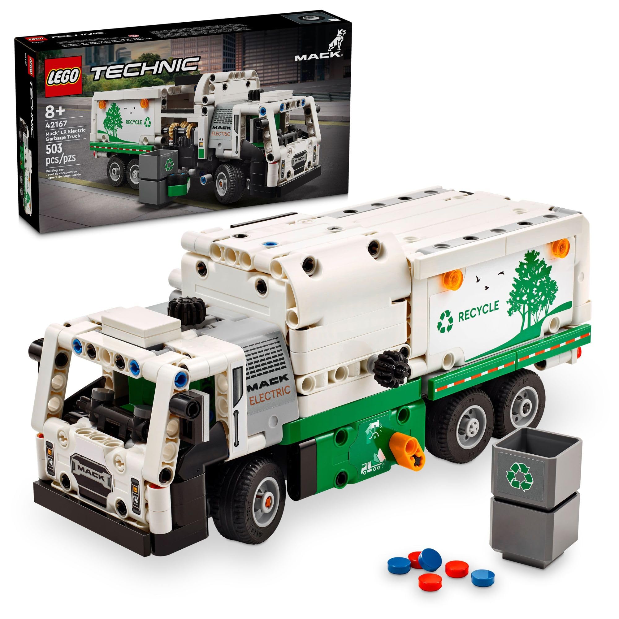LEGO Technic Mack LR Electric Garbage Truck Toy, Buildable Kids Truck for Pretend Play, Great Gift for Boys, Girls and Kids Ages 8 and Up who Love Recycling Truck Toys and Vehicles, 42167 🍁 All In One Marketplace Canada