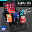 Moblorg Small Center Console for Cars, Trucks, Minivans, SUVs, Vehicle Organizer, Cup Holders, Recycled Plastic, Made in USA (Black) 🍁 All In One Marketplace Canada