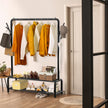Simple Houseware 52-Inch Garment Rack with Storage Shelves and Coat/Hat Hanging Hooks, Black 🍁 All In One Marketplace Canada