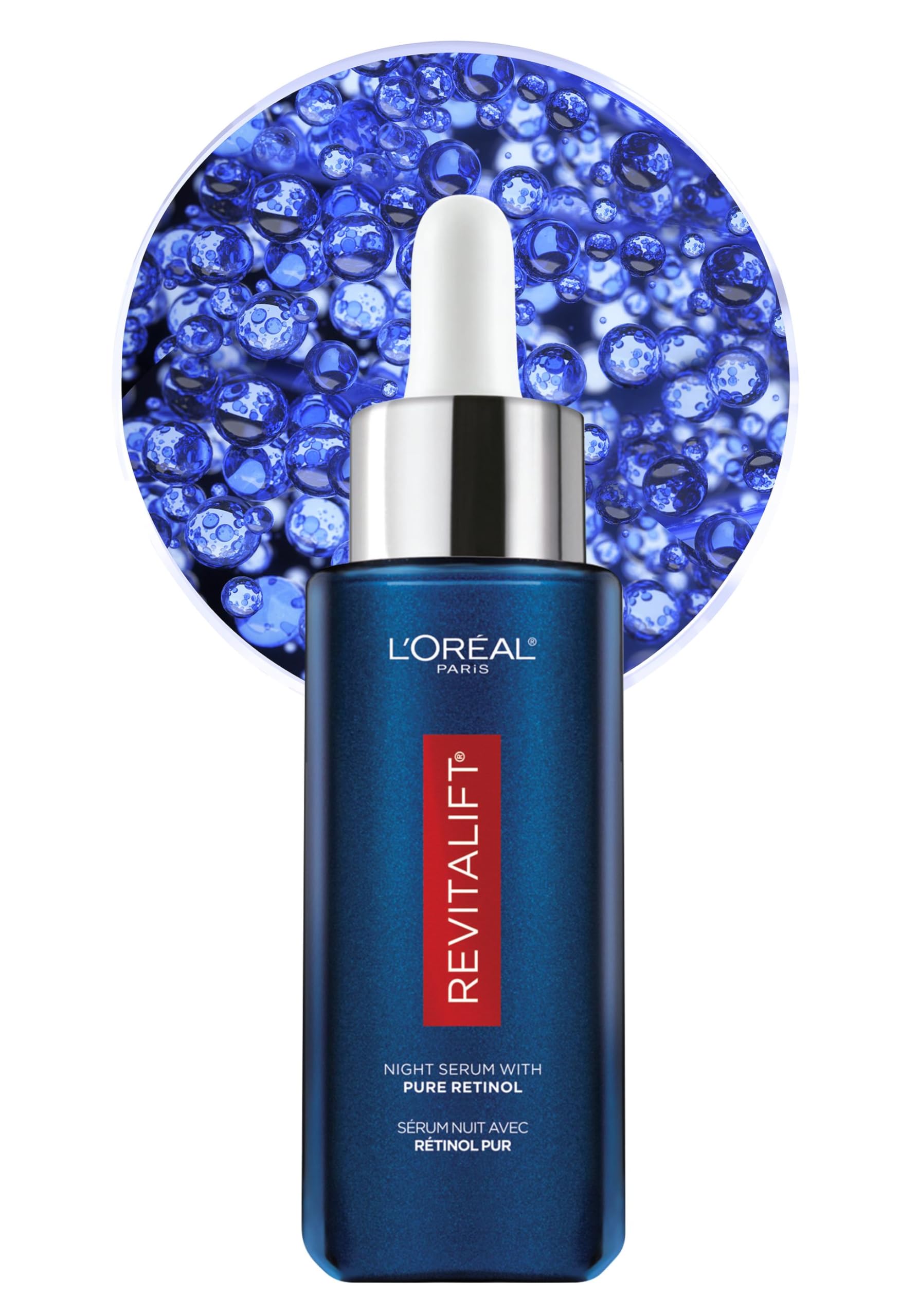 L'Oreal Paris 0.3% Pure Retinol Serum for Face, Night Serum Visibly Reduces the Look of Deep Wrinkles & Smoothes Texture, Revitalift Derm Intensives, 30ml 🍁 All In One Marketplace Canada