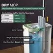 JOYMOOP mop and Bucket with Wringer Set, Flat,for Floor Cleaning with 3 Microfiber Pads, Wet and Dry Use, Household Cleaning Tools, for Hardwood, Laminate, Tile 🍁 All In One Marketplace Canada
