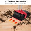 Broom and Dustpan Set, 52-in Long Adjustable Handle Broom Dustpan Combo with Dustpan Teeth to Automatically Clean Hair Suitable for Home Kitchen Office Hall Floor（Black&Red） 🍁 All In One Marketplace Canada