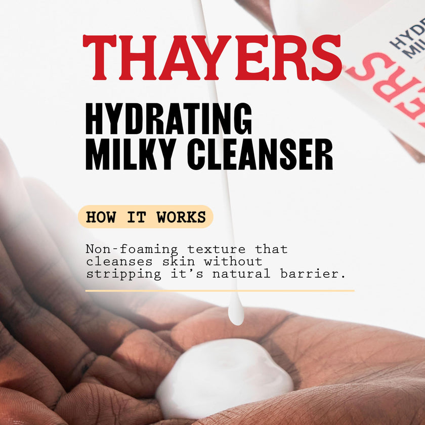 THAYERS Milky Hydrating Face Cleanser with Snow Mushroom and Hyaluronic Acid, Dermatologist Recommended Gentle Facial Wash and Hydrating Skincare for Dry and Sensitive Skin, Paraben Free, 8 FL Oz 🍁 All In One Marketplace Canada