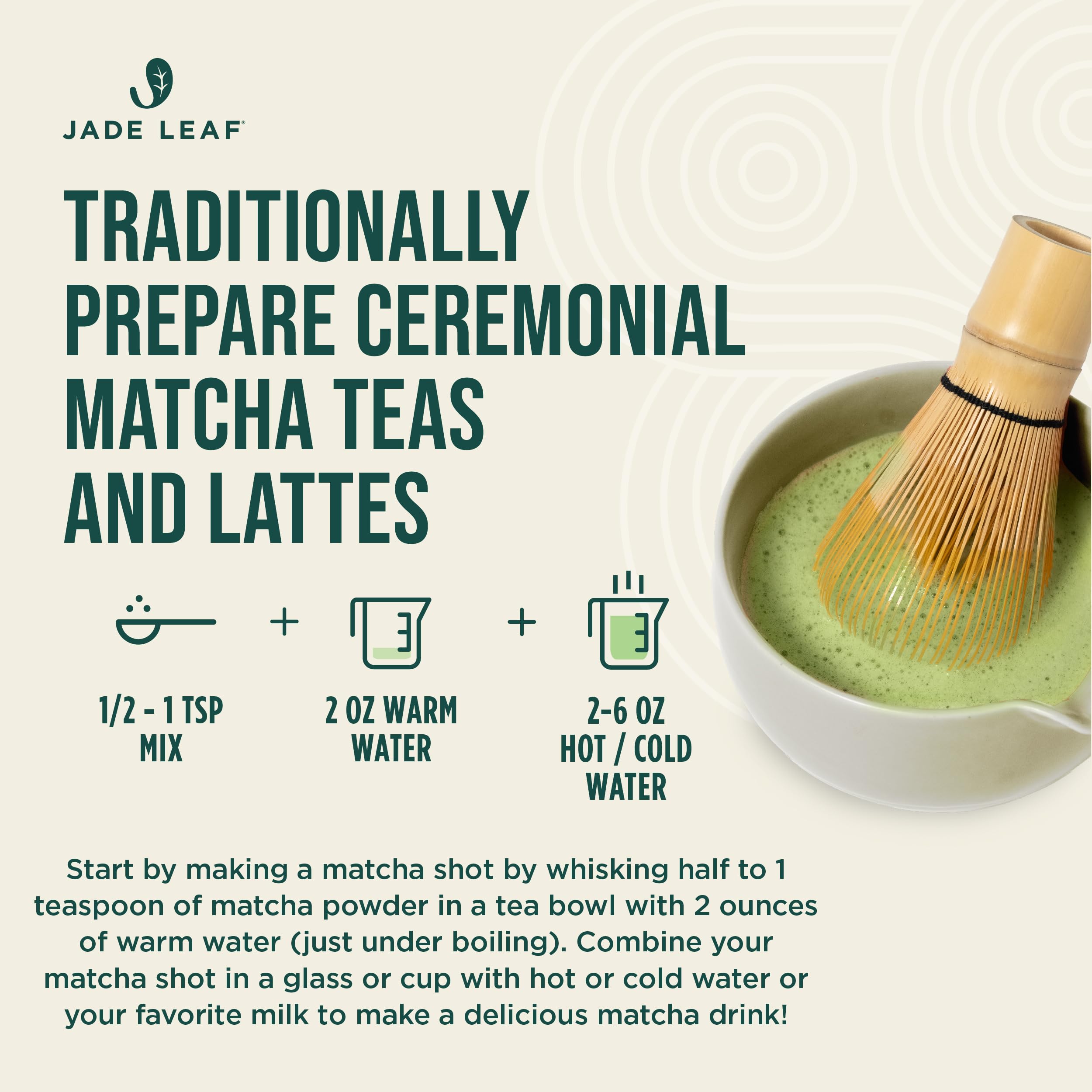 Jade Leaf Matcha Organic Ceremonial Grade Matcha Green Tea Powder - 100% Pure Japanese First Harvest Green Tea for Ceremonies, Usucha, Lattes 100g Tin (Pack of 1) 🍁 All In One Marketplace Canada