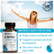 PUREFULLY 5-MTHF 1000mcg, 90 Capsules - L Methylfolate (Active Form of Vitamin B9 Folate) Supplement - Supports Cardiovascular Health and Early Fetal Development 🍁 All In One Marketplace Canada