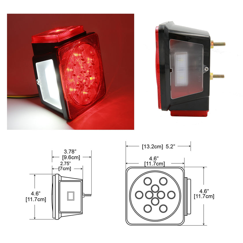 PEAKTOW PTL0101 Deluxe 12V LED Submersible Trailer Light Kit 🍁 All In One Marketplace Canada