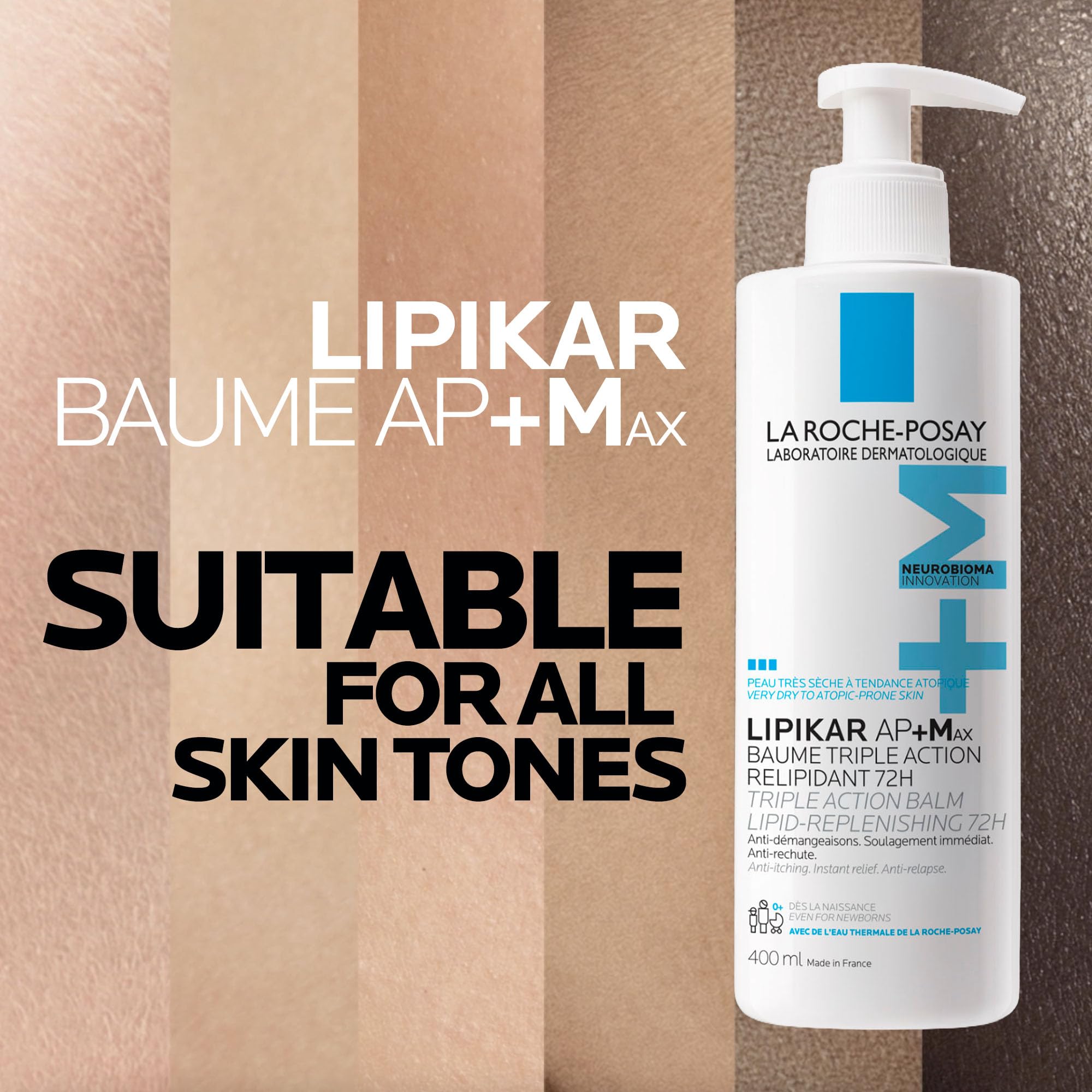 La Roche Posay Lipikar Baume AP+Max, Body Lotion for Dry Skin, Soothing Cream with Shea Butter & Niacinamide for Body, Face & Hands, Fragrance Free, Recommended by Dermatologists, 400mL 🍁 All In One Marketplace Canada