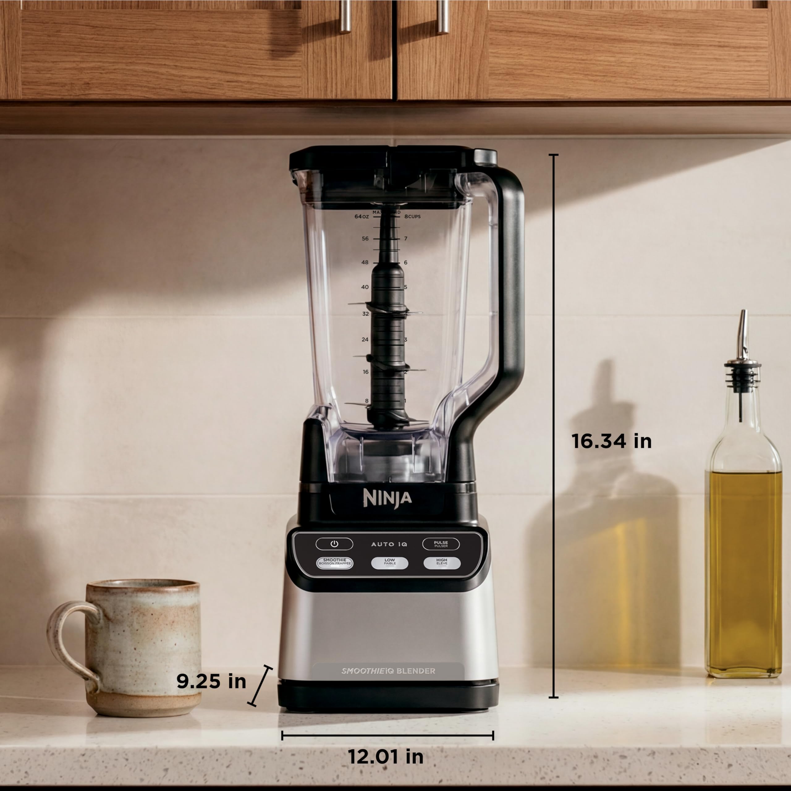 Ninja Professional Blender 2.0, 1400W, 72 oz Pitcher, Auto-iQ Smoothie Program, Total Crushing Blades for Ice & Frozen Drinks, BPA-Free, Dishwasher Safe, CCO750BSL (Canadian Version) 🍁 All In One Marketplace Canada