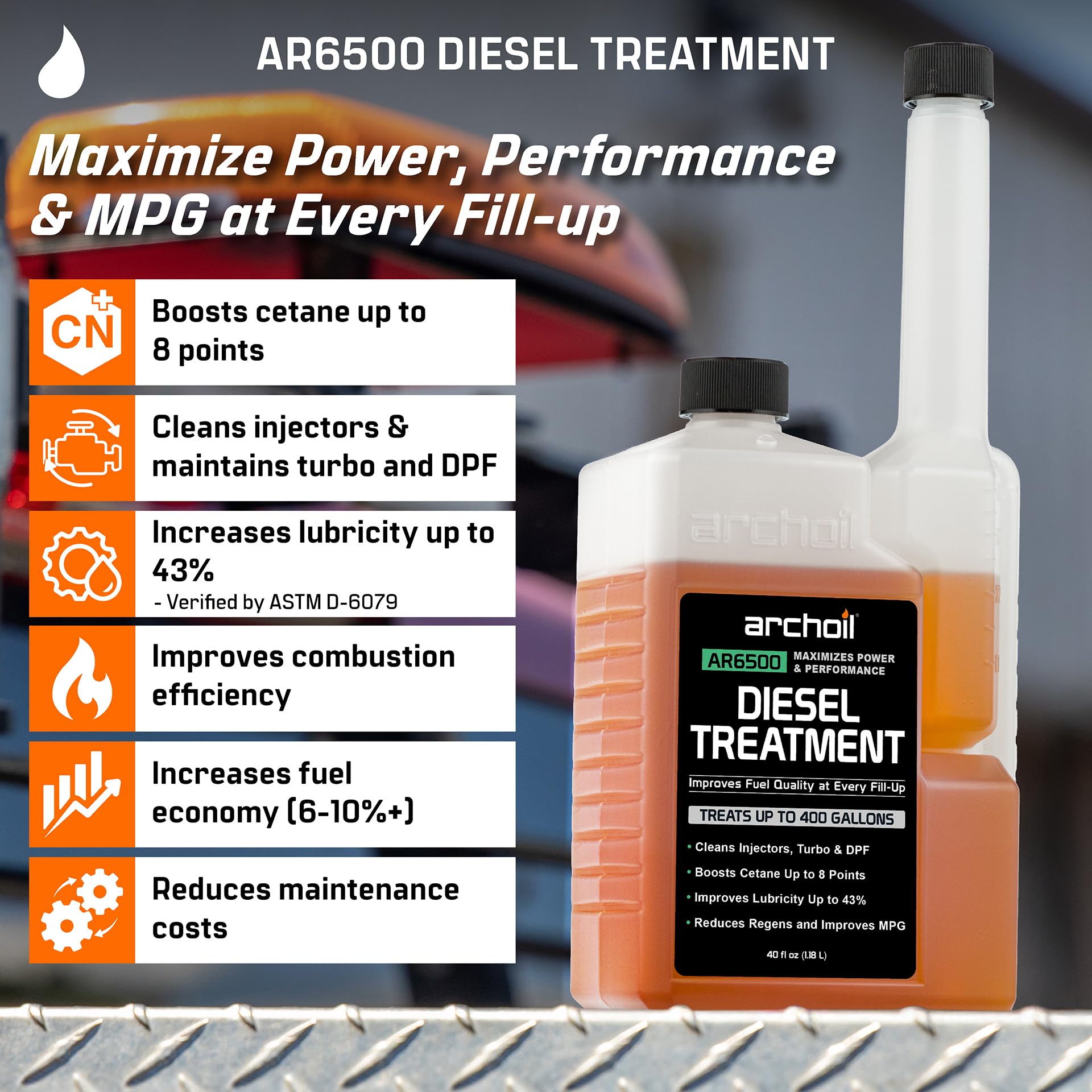 Archoil AR6500 Diesel Treatment (Two Pack) - Treats 800 Gallons - Additive for All Diesel Vehicles 🍁 All In One Marketplace Canada