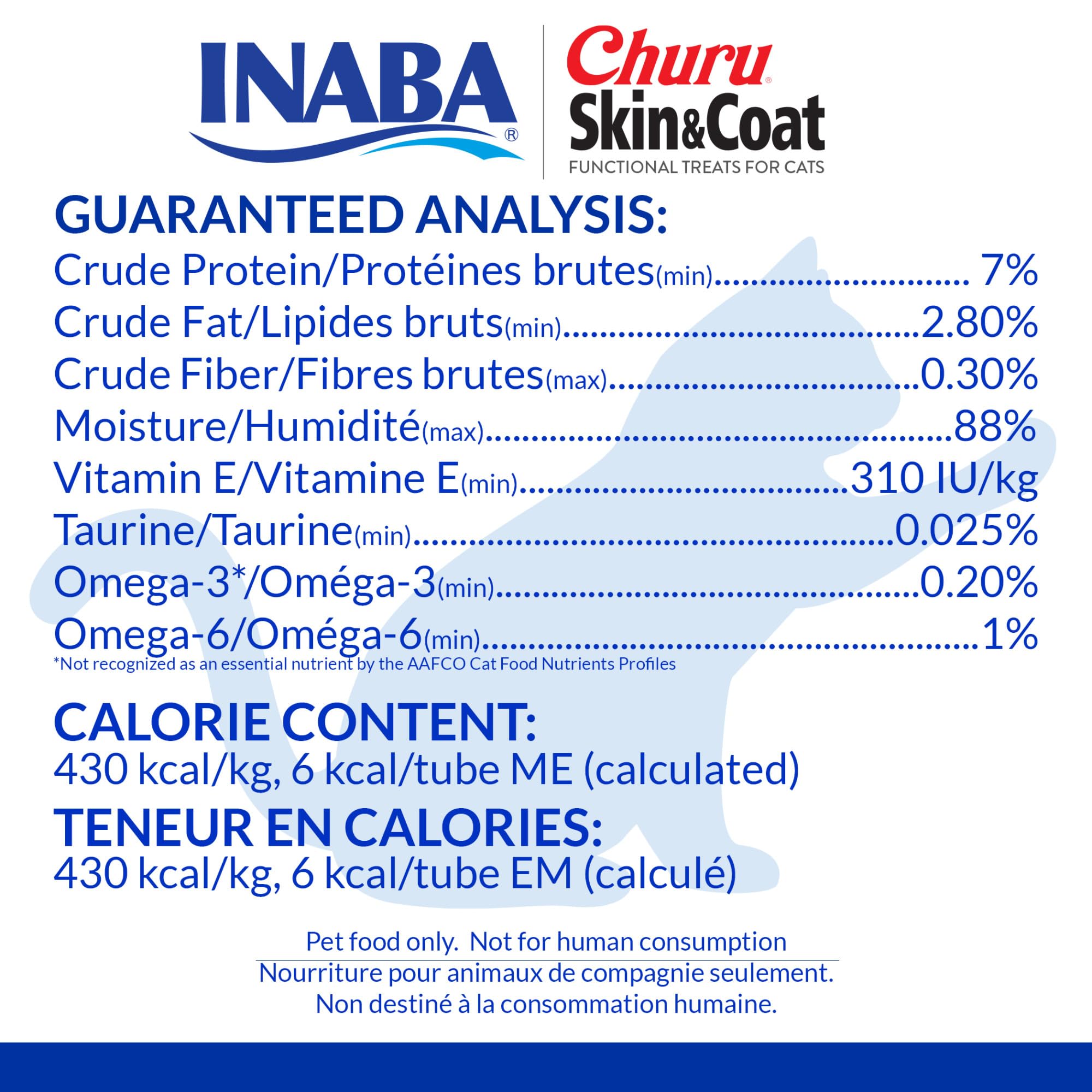 INABA Churu for Skin & Coat, Lickable, Squeezable Cat Treat with Omega Oils, Taurine and Vitamin E, 14 Grams Each Tube, 50 Tubes, Skin & Coat Variety 🍁 All In One Marketplace Canada