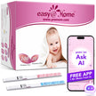 Easy@Home 100 Ovulation & 20 Pregnancy Test Strips Kit: Accurate Fertility Tests - Powered by Premom App OPK | 100 LH + 20 HCG 🍁 All In One Marketplace Canada