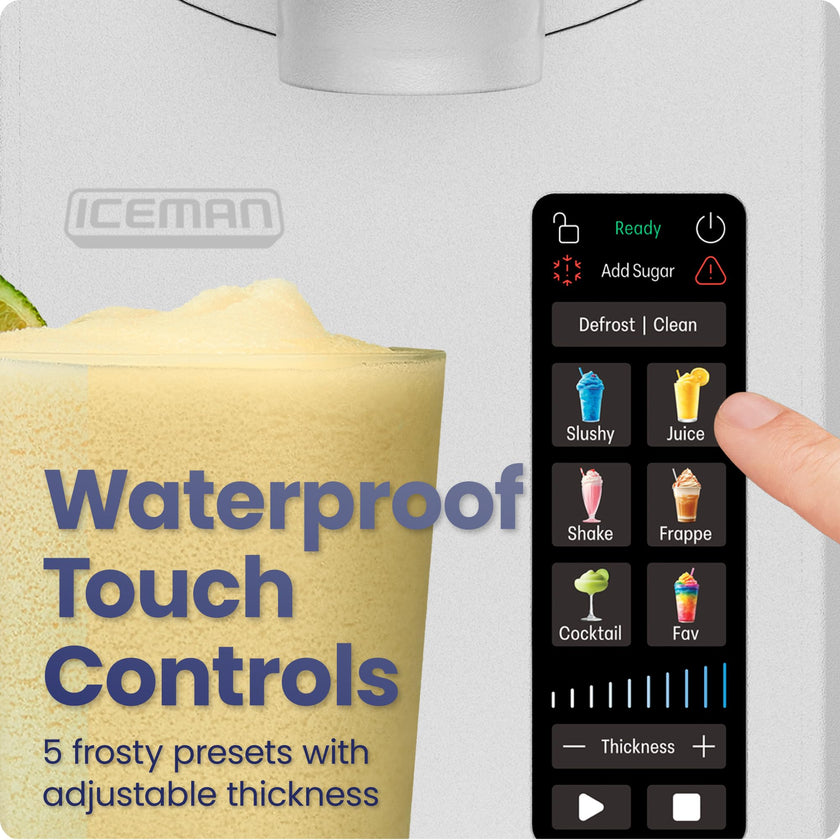 Iceman by Chefman Slush-Ease MAX 90oz Slushie Machine, 64oz Liquid Capacity Frozen Drink Maker & Slushy Machine with 5 Presets and LED Display, Perfect for Frozen Margaritas, Frappes, Smoothies 🍁 All In One Marketplace Canada