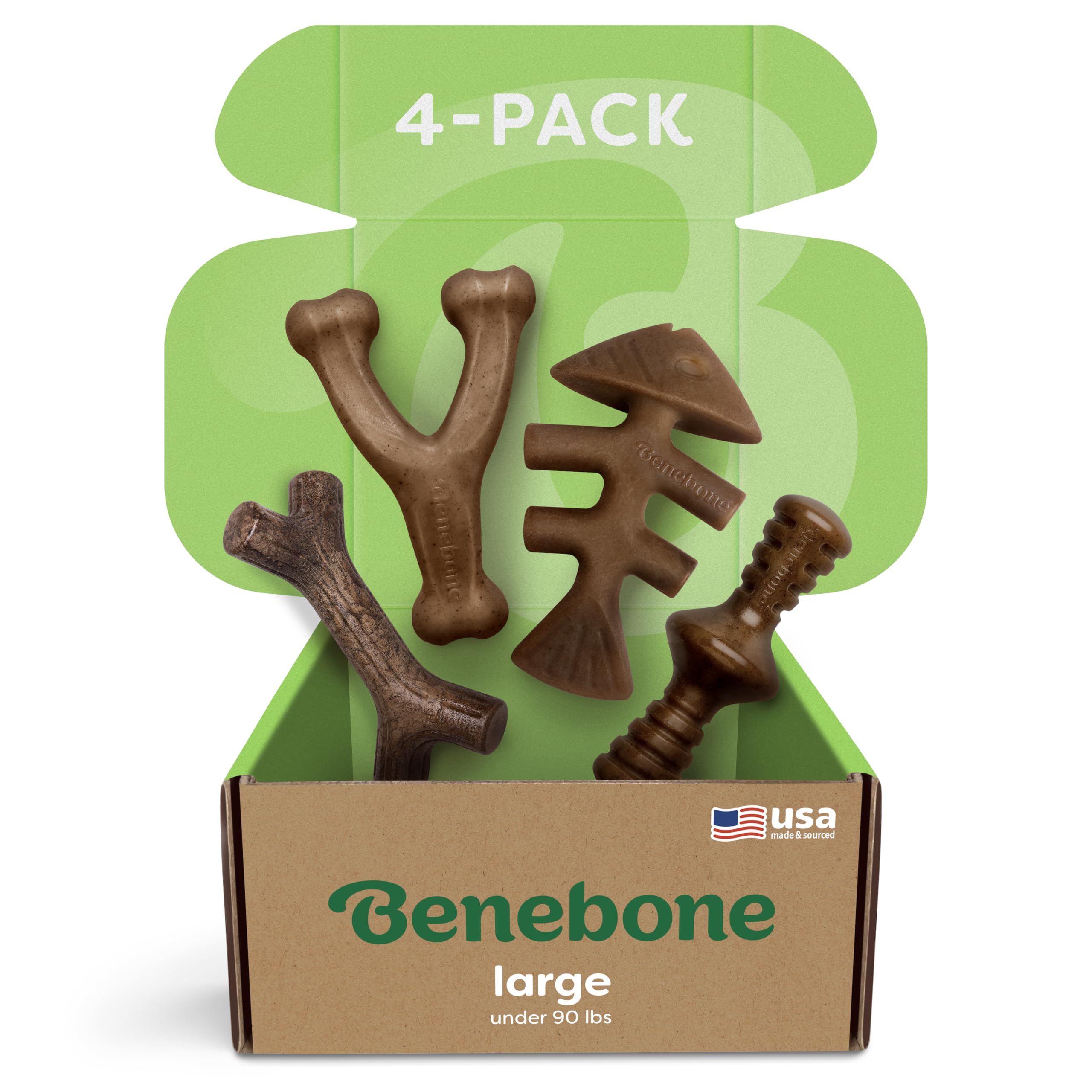 Benebone Large 4-Pack Dog Toys for Aggressive Chewers – Under 90 lbs 🍁 All In One Marketplace Canada