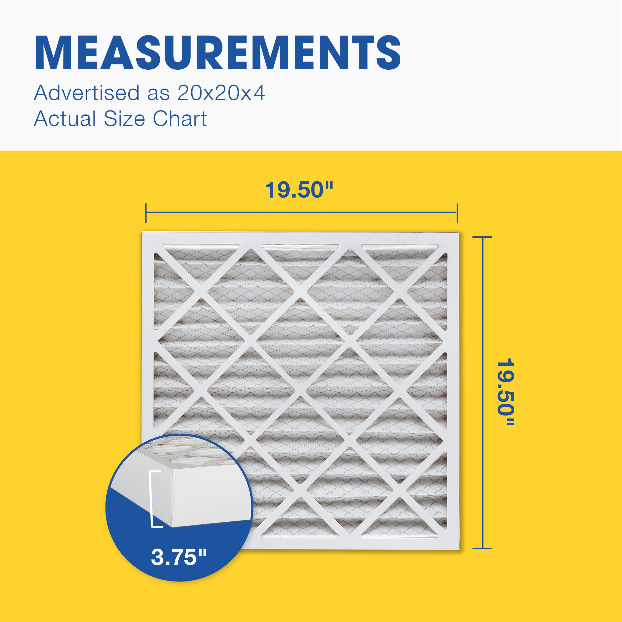 Aerostar 20 x 20 x 4 MERV 8 Pleated Air Filter, Pleated (Pack of 6) 🍁 All In One Marketplace Canada