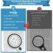 Ultra-Clear Magnifying Glass with Light, Lightweight Handheld Reading Magnifier with 12 LED, Optical Glass Lens for Seniors, Macular Degeneration, Close Work, Coins & Pill Bottle 🍁 All In One Marketplace Canada