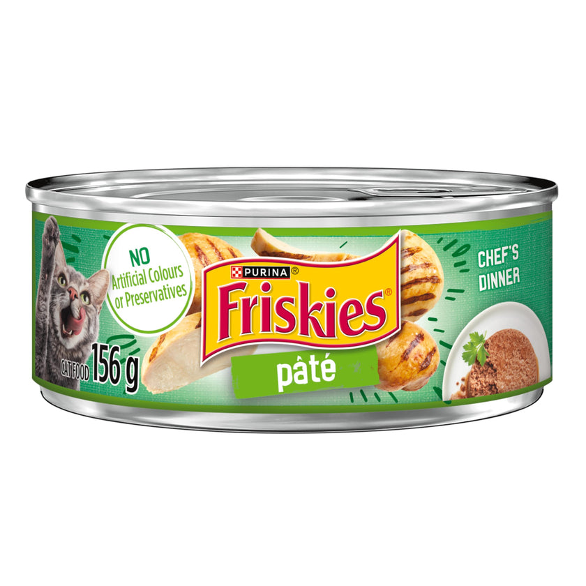 Friskies Chef's Dinner Wet Cat Food, Pate - 156 g Can (24 Pack) 🍁 All In One Marketplace Canada