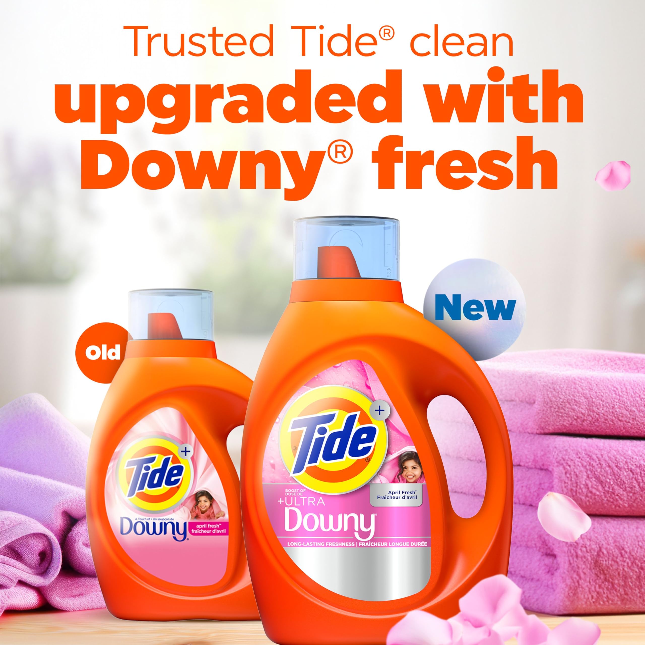Tide Plus Boost of Ultra Downy Liquid Laundry Detergent, April Fresh Scent, 83 Loads, Laundry Detergent Liquid with Long-Lasting Freshness, 3.4 L 🍁 All In One Marketplace Canada