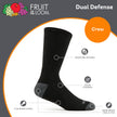 Fruit of the Loom Men's Dual Defense Crew Socks (12 Pack), Black, Medium (6 - 12) 🍁 All In One Marketplace Canada