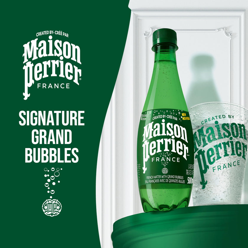 Maison Perrier Unflavoured Carbonated Water, 24 Bottles, 500 ml 🍁 All In One Marketplace Canada