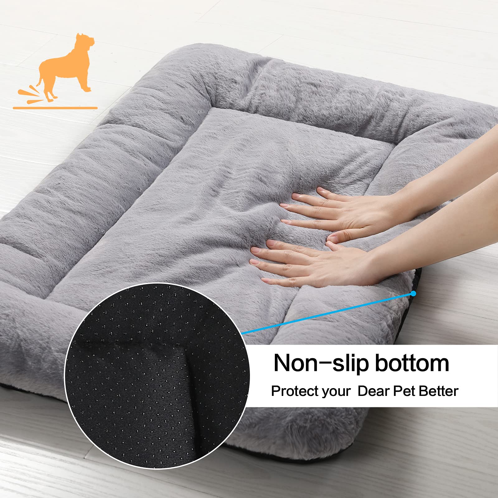 VERZEY Medium/Large Dog Bed Mat Crate Pad, 36