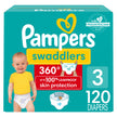 Pampers Swaddlers 360 Pull-On Diapers, Size 3, 120 Count for up to 100% Leakproof Skin Protection and Easy Changes 🍁 All In One Marketplace Canada