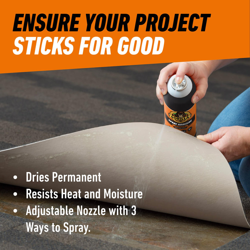 Gorilla Ultimate Multi Surface Spray Adhesive, Heavy Duty Bond, 345g 🍁 All In One Marketplace Canada