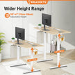 IMGadgets Electric Standing Desk, 47x24 Inches Height Adjustable, 2026 6th Gen Quiet Motor Ergonomic Sit Stand Desk, Computer Desk for Home Office, Height Memory Buttons, Display, 2 Headphone Holders 🍁 All In One Marketplace Canada