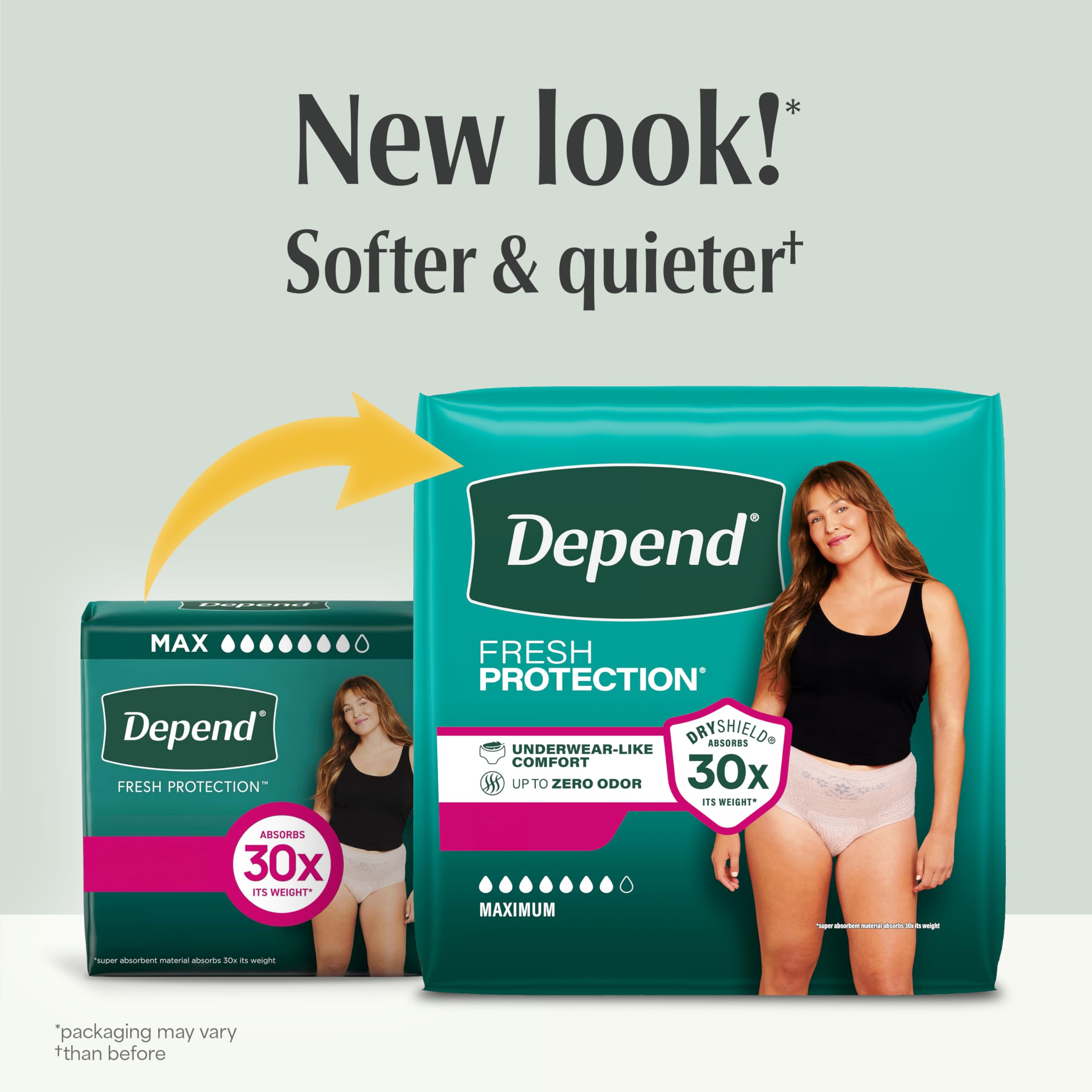 Depend FIT-FLEX Adult Incontinence Underwear for Women, Maximum Absorbency, S, Blush, 32 Count 🍁 All In One Marketplace Canada