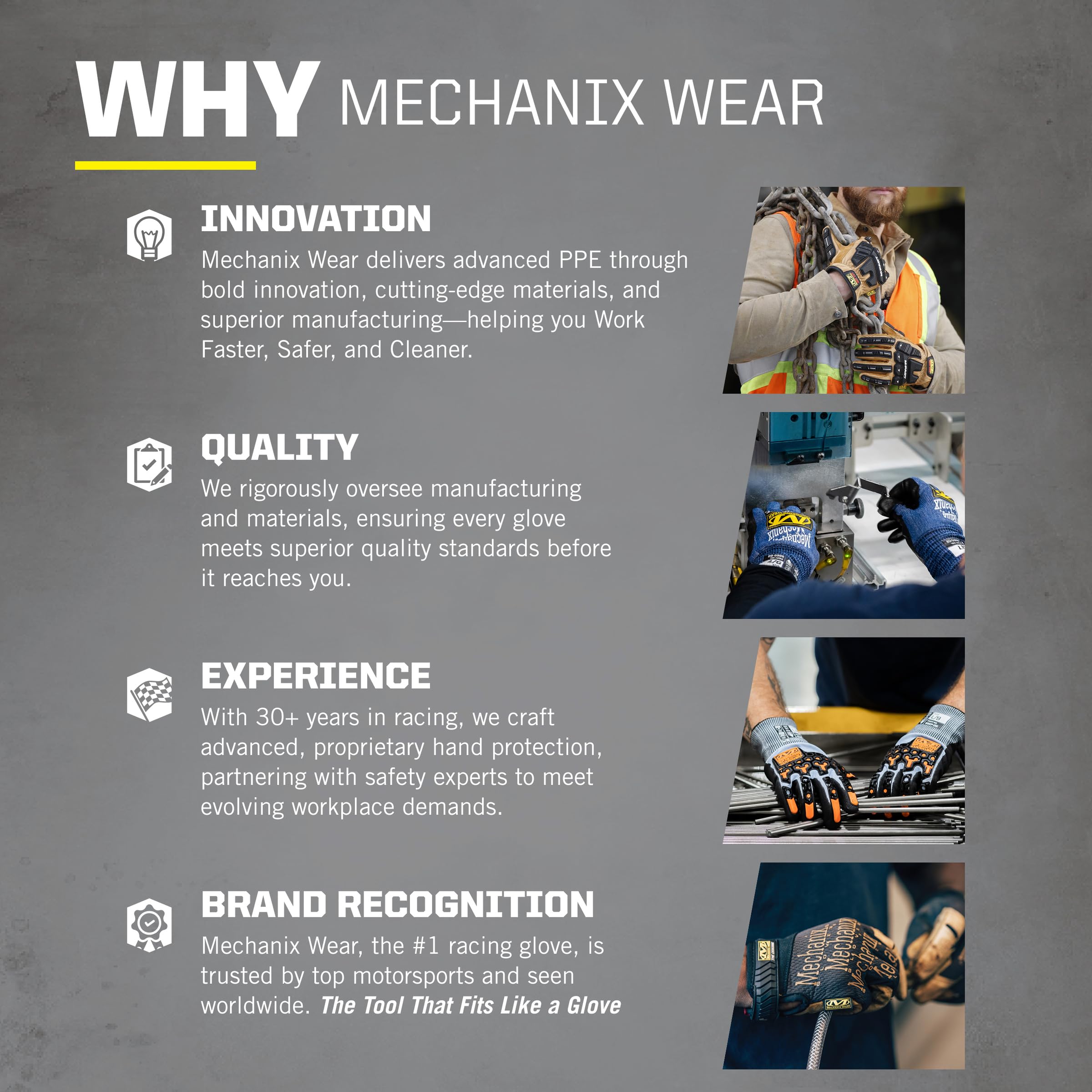Mechanix Wear: The Original Work Glove with Secure Fit, Synthetic Leather Performance Gloves for Multi-purpose Use, Durable, Touchscreen Capable Safety Gloves for Men (Black, Large) 🍁 All In One Marketplace Canada