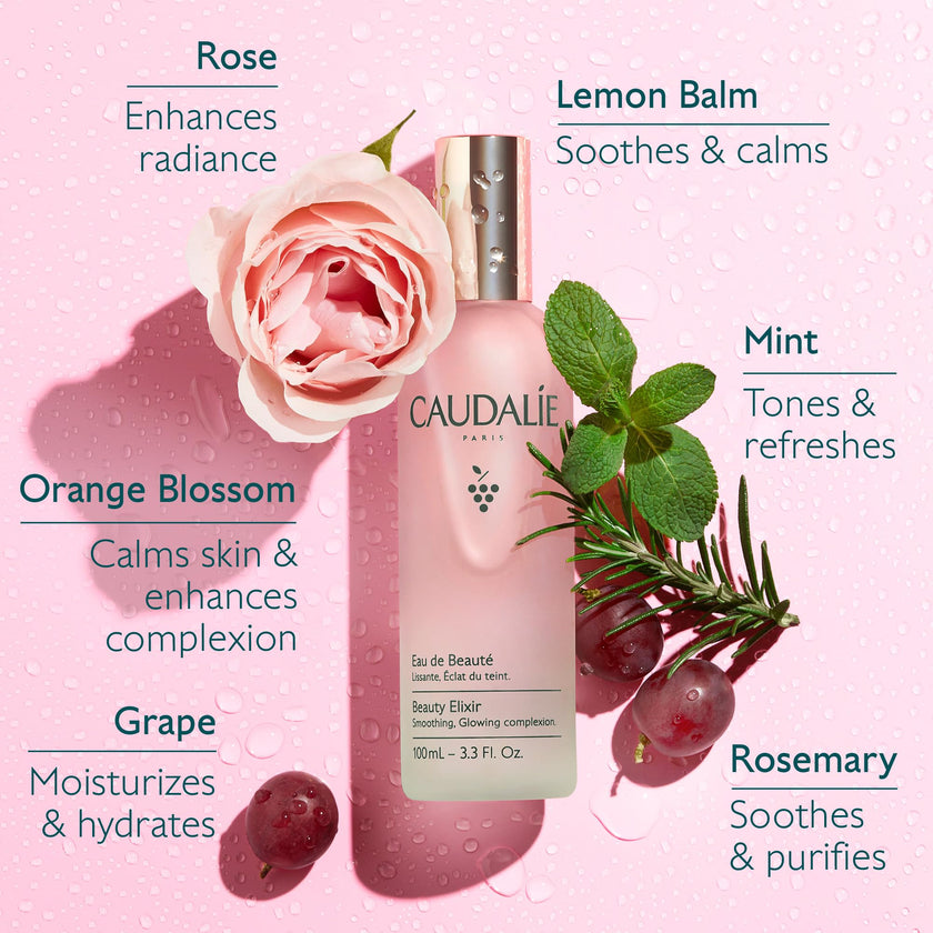 Caudalie Beauty Elixir Face Mist: Toner That Tightens Pores + Reduces Dullness + Sets Makeup - 30 mL 🍁 All In One Marketplace Canada