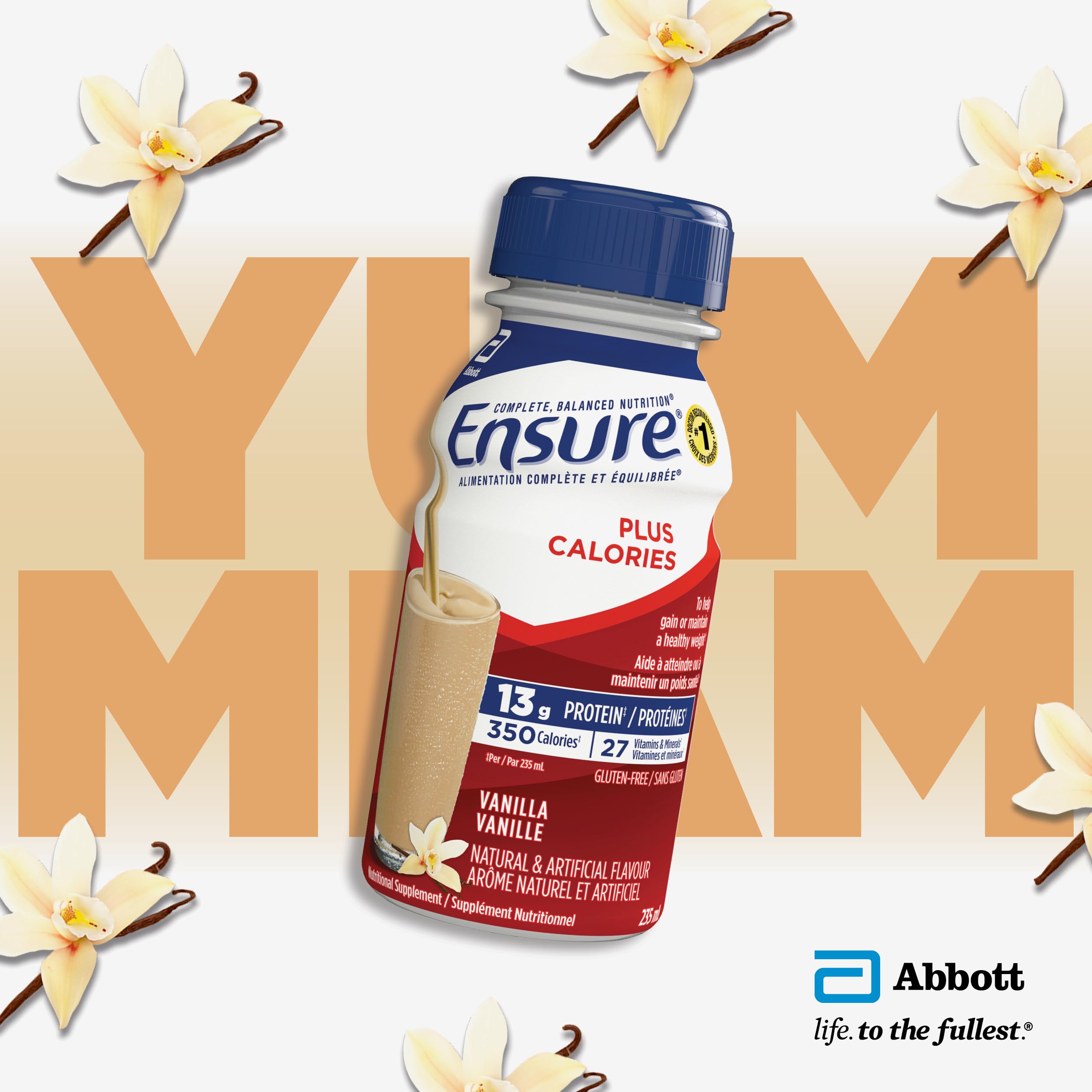 Ensure Plus Calories, Nutritional Supplement Shake Value Pack, To Help With Healthy Weight Gain Or Maintenance, Vanilla, 24 x 235-mL Bottles 🍁 All In One Marketplace Canada
