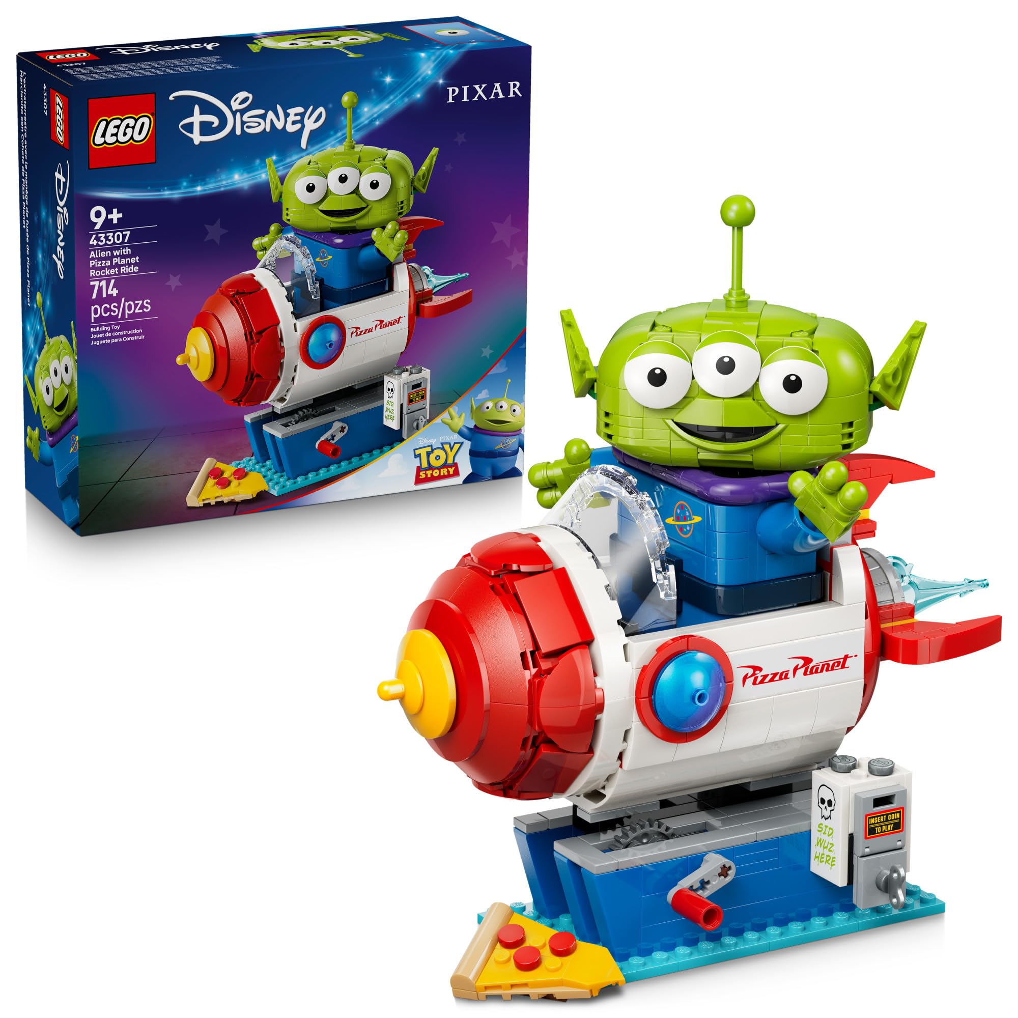 LEGO Disney and Pixar Toy Story Alien with Pizza Planet Rocket Ride - Building Toy for Girls & Boys, Ages 9+ - Disney Gift Idea - Kids Bedroom Decor - 43307 🍁 All In One Marketplace Canada