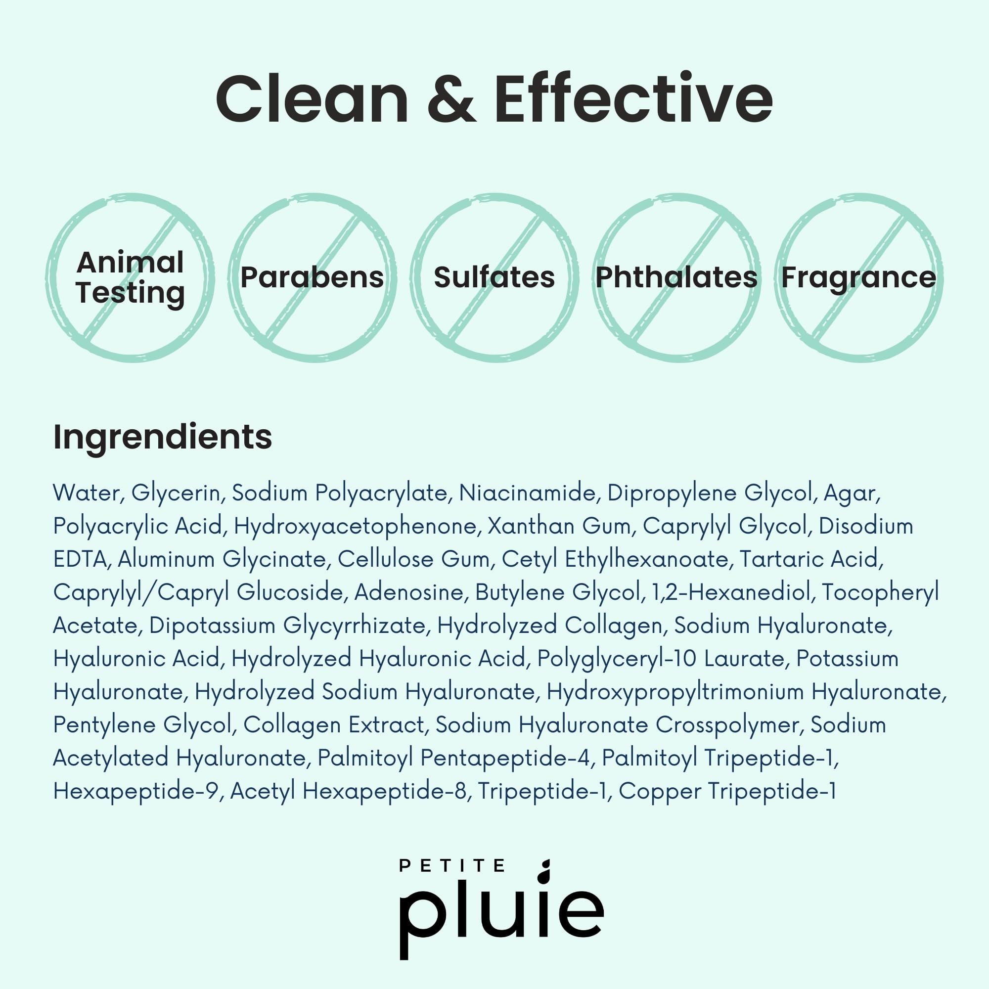 Petite Pluie Overnight Use Advanced Canadian Forehead Smoothing Patches - Premium Hydrogel Non-Sticky Hydration Collagen Face Mask - Superior Adhesion with Extra Large Size for Necklines & Frown Lines Treatment, Made in Korea, 10 Count
