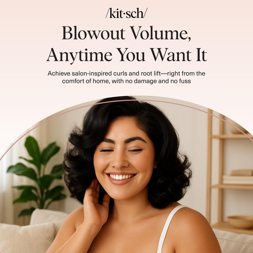 Kitsch Ceramic Thermal Hair Rollers for Women – Self Grip Hair Curlers for Heatless Curls Overnight - Volumizing Large Rollers for Short & Long Hair - For Long Lasting Frizz-Free Curls - Black, 8pcs 🍁 All In One Marketplace Canada