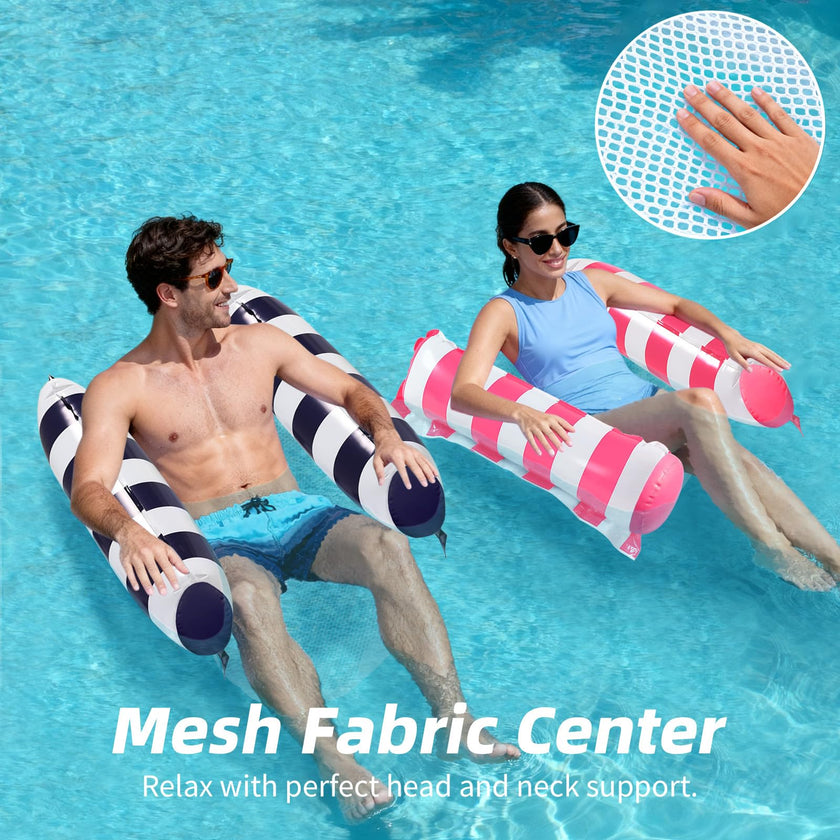 HeyStookie 4 Pack Water Hammock & Pool Floaties for Adults, Multi-Purpose Inflatable Pool Toy, 4 in 1 Portable Water Hammock for Pool, Non-Stick PVC Material, 51×27 Inches 🍁 All In One Marketplace Canada