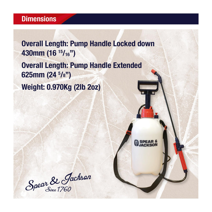 Spear & Jackson Pump Action Pressure Sprayer, 5 L 🍁 All In One Marketplace Canada