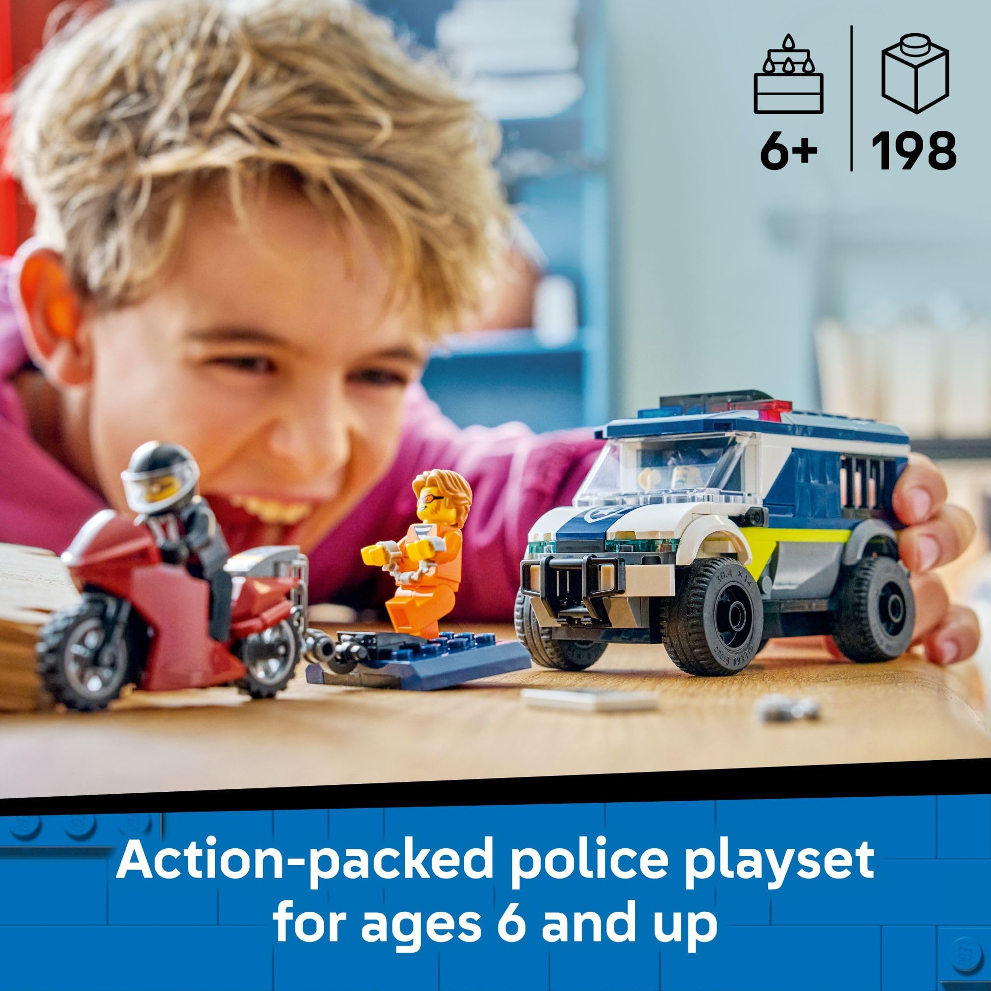 LEGO City Police Prisoner Transport Van Building Toy for Boys & Girls - Pretend Play Toys for Kids, Ages 6+ - W/Police Officer & 2 Crook Minifigures - Gift Idea for Birthdays - 60479 🍁 All In One Marketplace Canada