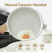 SENSARTE Nonstick Ceramic Frying Pan Skillet, 9.5 Inch Omelet Pan, Healthy Non Toxic Chef Pan, Induction Compatible Egg Pan with Heat Resistant Handle, PFAS-Free 🍁 All In One Marketplace Canada