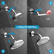 SparkPod Shower Head - High Pressure Rain - Premium Quality Luxury Design - 1-Min Install - Easy Clean Adjustable Replacement for Your Bathroom Shower Heads (Luxury Polished Chrome, 6 Inch Round) 🍁 All In One Marketplace Canada