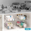 2 Tier Bathroom Organizer, Vtopmart 2 Pack Clear Under Sink Organizers Vanity Counter Storage Container, Medicine Cabinet Drawers Bins, Pull-Out Organization with Track for Pantry, Kitchen 🍁 All In One Marketplace Canada