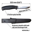 Morakniv Companion Fixed Blade Outdoor Knife with Sandvik Stainless Steel Blade, Black, 4.1-Inch 🍁 All In One Marketplace Canada