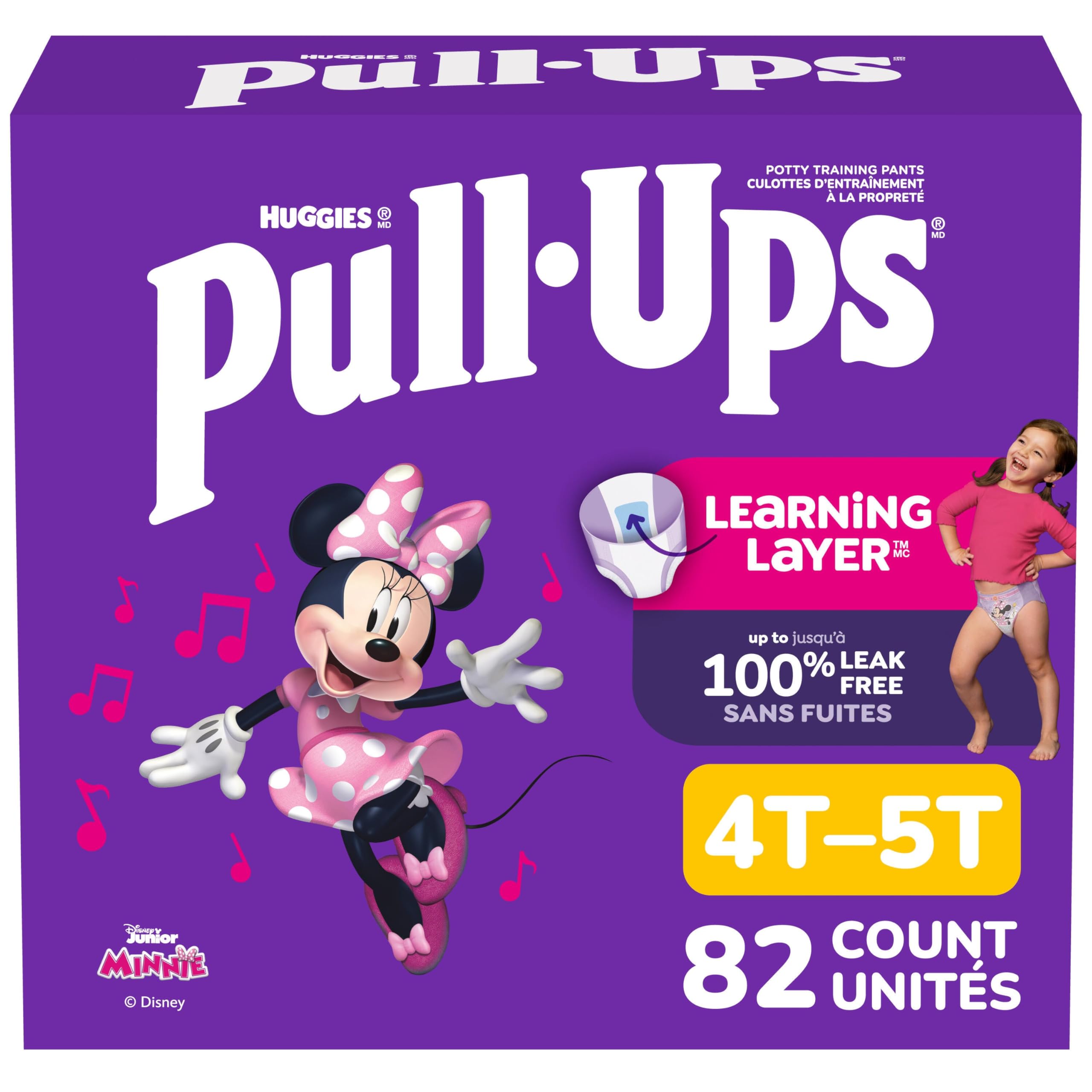 Pull-Ups Girls Potty Training Underwear, Easy Open Toddler Pants 4T-5T (38-50 lbs), Learning Designs for Toddlers, 82 count 🍁 All In One Marketplace Canada