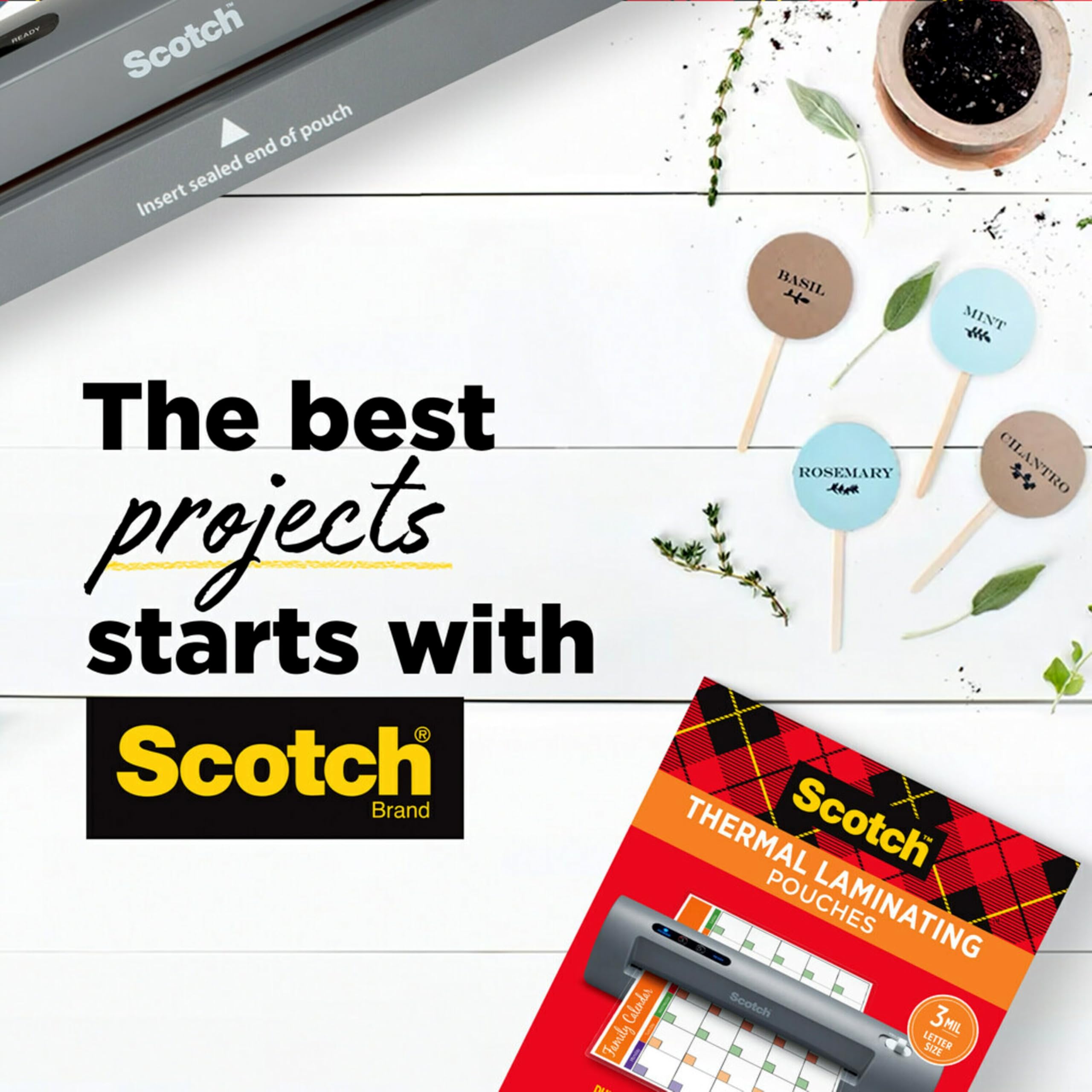Scotch Thermal Laminating Sheets, Ideal Office or School Supplies, 9 in x 11.5 in, 3-Mil Thick, 100 Laminating Pouches 🍁 All In One Marketplace Canada