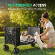 Overmont 3-in-1 Collapsible Wagon Cart, Ultra-Compact Foldable Wagon for SUV Trunk & Apartment Storage, Lightweight 120L Utility Cart with Dual Side Opening for Grocery, Camping & Sports 🍁 All In One Marketplace Canada