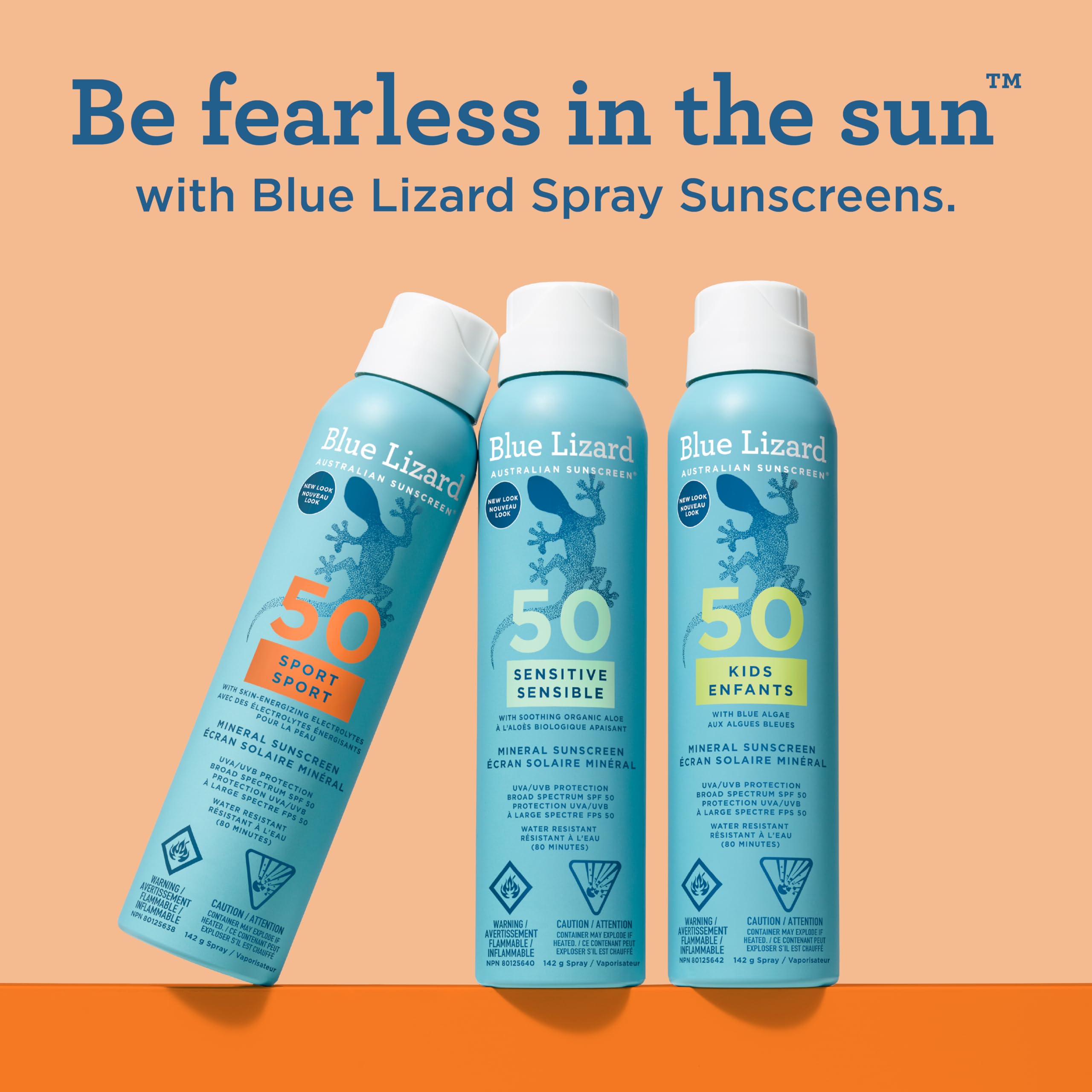 Blue Lizard Sport Mineral SPF 50 Spray, Broad-Spectrum UVA/UVB Protection, Water-Resistant, Zinc Oxide Formula, Vegan, 142 g 🍁 All In One Marketplace Canada