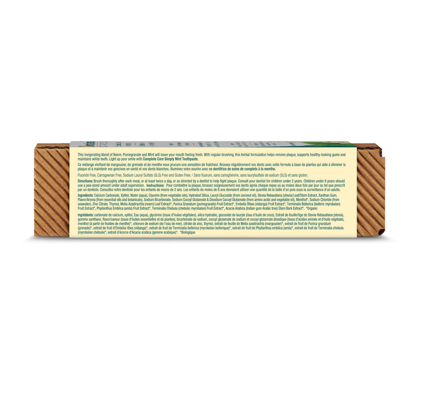 Himalaya Botanique Complete Care Toothpaste, for Brighter Teeth and Fresh Breath, Natural, Fluoride-Free, SLS-Free, Carrageenan-Free & Gluten-Free, Vegan, 150 g (5.29 oz), Variety 4 Pack 🍁 All In One Marketplace Canada