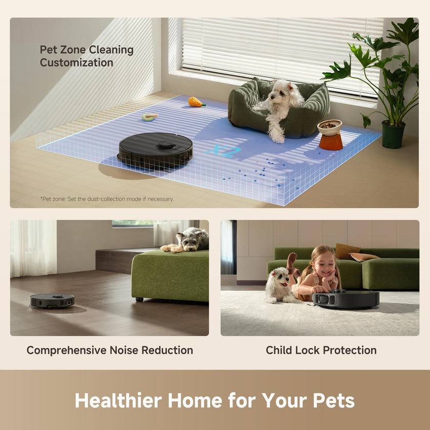 DREAME L40 Ultra Gen 2 Robot Vacuum and Mop with 25,000Pa Suction, Extendable Side Brush and Mop, All-in-One Self-Emptying & Cleaning Dock, Voice & App Control, Black 🍁 All In One Marketplace Canada